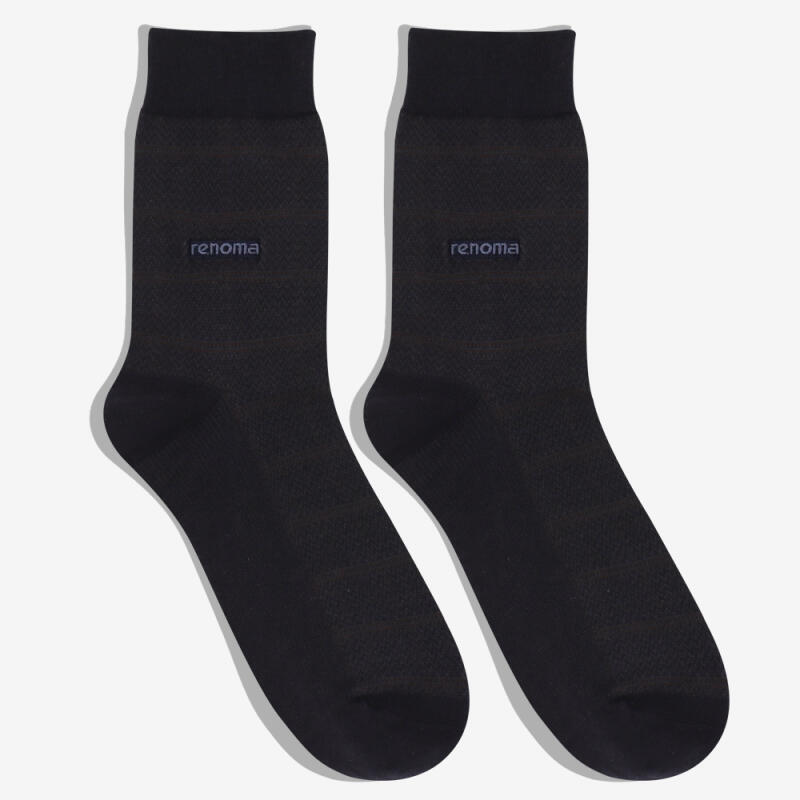 RENOMA Men's Formal Geometric Hand-Stitched Mid-Calf Socks 3-Pack