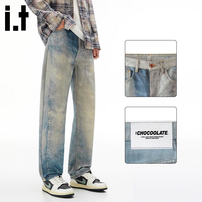 

Мужские джинсы из выстиранного денима прямого кроя CHOCOOLATEit 34