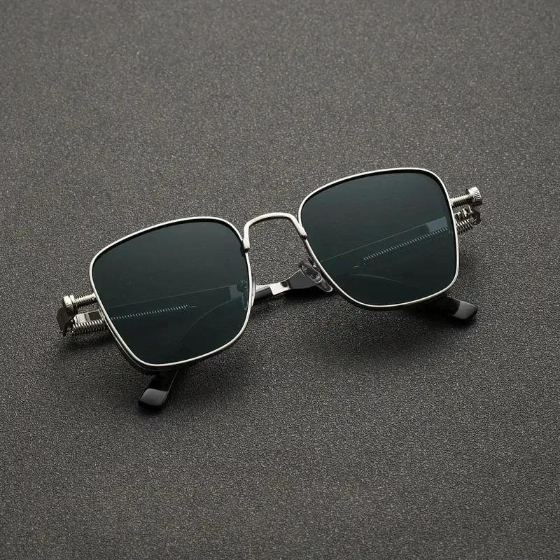 High Quality Metal Punk Fashion Trendy Sunglasses for Men Outdoor Sunglasses Men Driving Anti UV lunettes de soleil homme