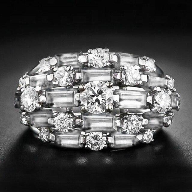 

Модные женские кольца обещания для помолвки, свадьбы, вечеринки, роскошные инкрустированные блестящие синие/белые CZ 2022, современные трендовые ювелирные изделия 8