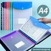 12Pcs Waterproof File Folder Expansion Bag A4 Expandable Binder Pocket  School Office Home
