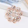 Fashion Crystal Flower Brooch Women'S Hot Sale Alloy Diamond-Encrusted Brooch Silk Scarf Buckle Dual-Use