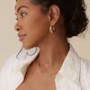PAVOI 14K Gold Plated 925 Sterling Silver Posts Oval Chunky Hoop Earrings for Women - Trendy Statement Thick Gold Hoops - Lightweight Dangle Earrings