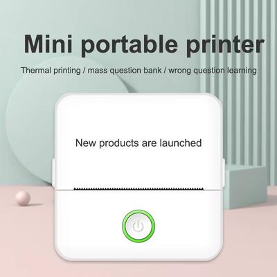 Bluetooth Trådløs Oppladbar Mini-skriver Med Android IOS, Trådløs Kvitteringsetikettmaker-skriver for Klistremerke Scrapbook, Etikett