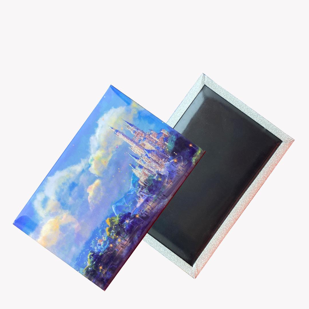 Rectangular Magnetic Tinplate Refrigerator Magnet - Travel Souvenir & Children s Photo Holder Contact for Other Sizes