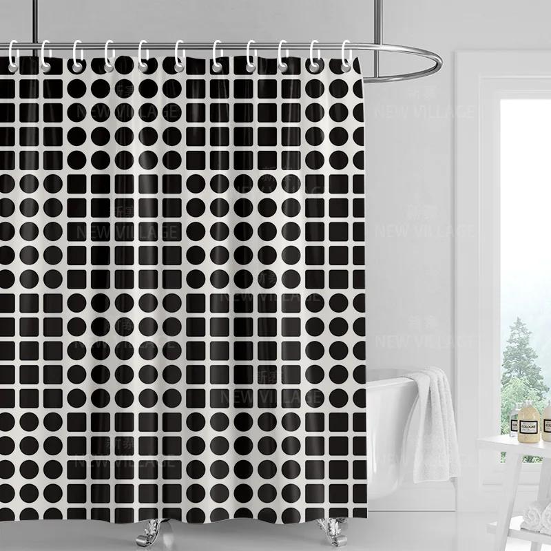 Dekoracja domu zasłony prysznicowe łazienka wodoodporna zasłona materiał Pokój dzienny Nowoczesny Nordycki Nowoczesny prosty wzór geometryczny