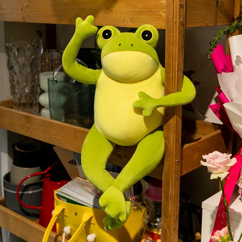 50cm Felpa de Rana Linda y Acogedora Animal de Peluche Suave Juguete de Rana Divertido con Bufanda Kawaii Regalo Para Niña Niño Novia