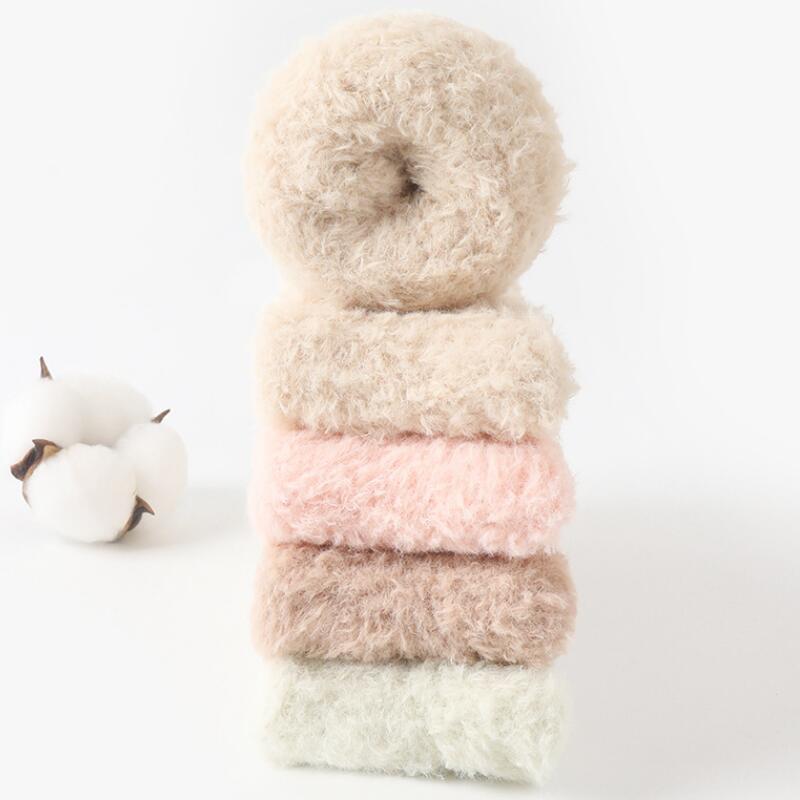 Cartoon Baby Coral Velvet Socks Cute Bear Children Warm Stockings 0-3year Kids Protection Stocking Infants Plush Long Socks