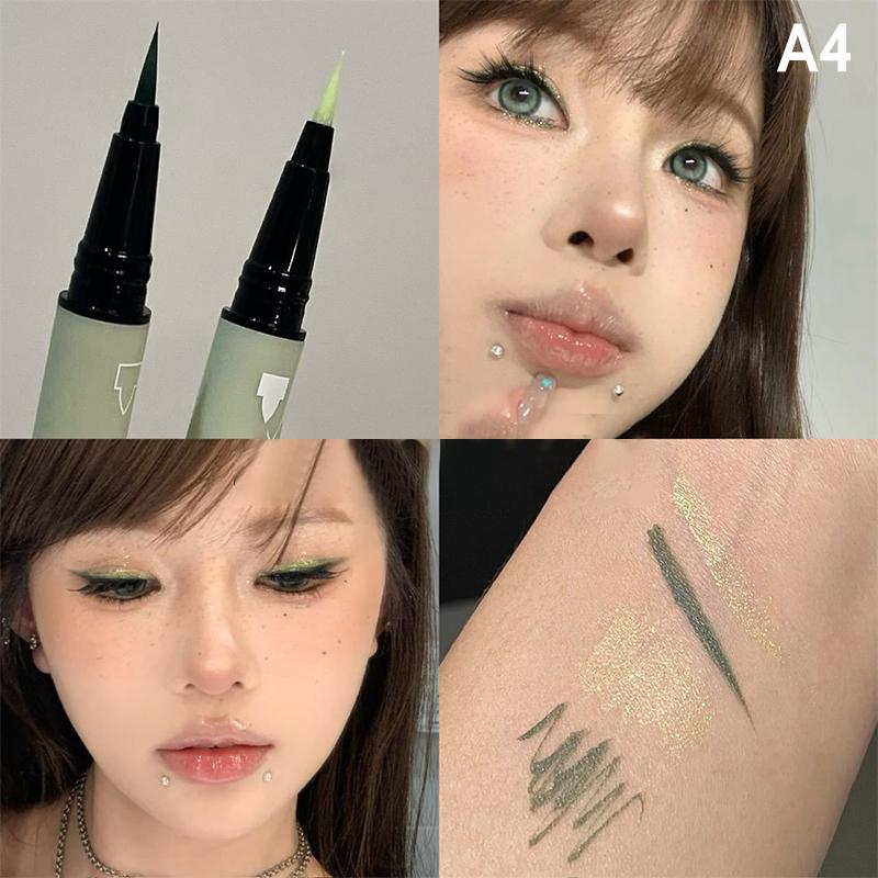 Double Head Pearlescent Matte Colorful Eyeliner Lying Silkworm Pen Waterproof Lasting Yellow Blue Eye Makeup Nature Eye Liner