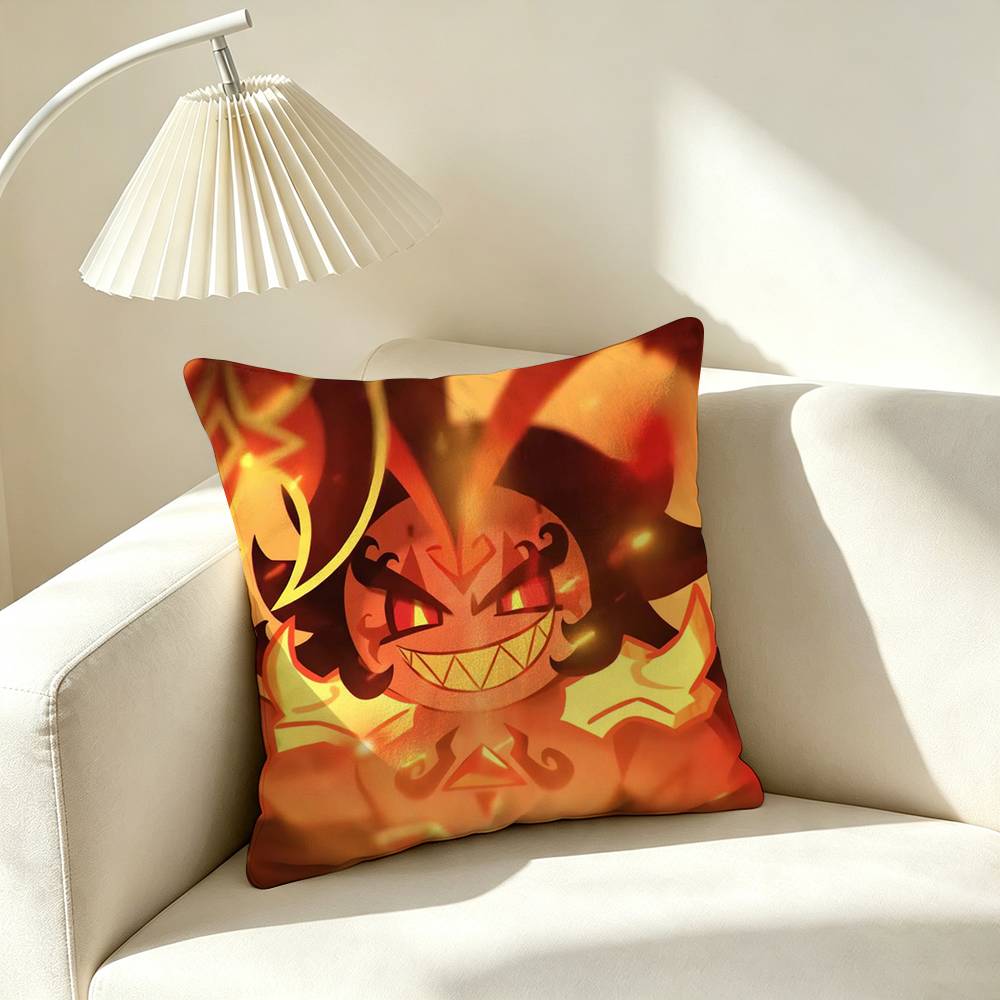 B-Burning Spice Cookie Cookie Run Pillow Case Square Double-Sided Sofa Cushion Cover Bedroom Bedside Pillow
