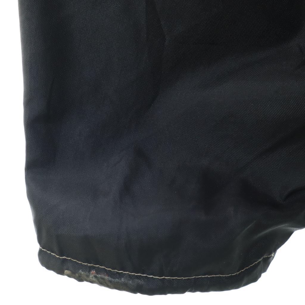 80s Vintage British Nylon Jacket XXL Black Food Deficiency Men's Used