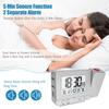 Projection Alarm Clock Digital Table Clock with Thermometer Hygrometer Display