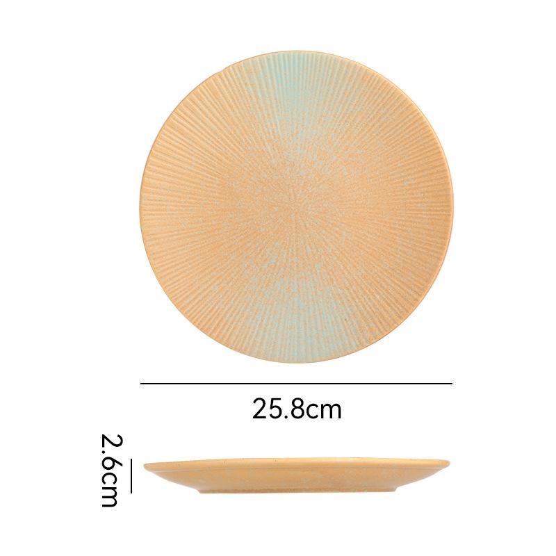 Retro Japanese Ceramic Bowls, Plates, Tableware Sets, Combination, High-Value Restaurant, Household Steak, Plates, Soup Bowls