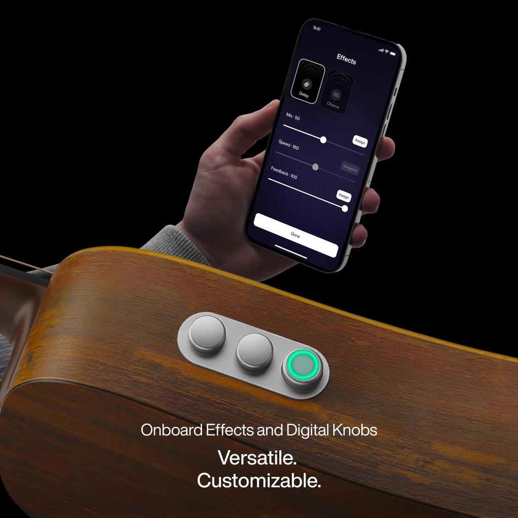 LAVA ME AIR Portable Spruce Electric Acoustic travel guitar with onboard effects and magnetic Guitar. Beginner's pickup.