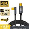 USB C 3.1 Gen 2 Extension Cable, 100W PD 5A Fast Charging Cord, 10Gbps High Speed Data & 4K@60Hz Video Screen Mirroring Wire