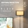Floor Lamp for Living Room, Modern Standing Lamp with Double Layer Shade & Foot Switch, Minimalist Tall Pole Lampshade for Bedroom, Office, Black