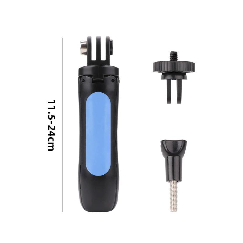 Mini Portable Metal Tripod Stand for GoPro Camera Selfie Stick with Storage Extension Rod Universal Ant Tripod for Photography