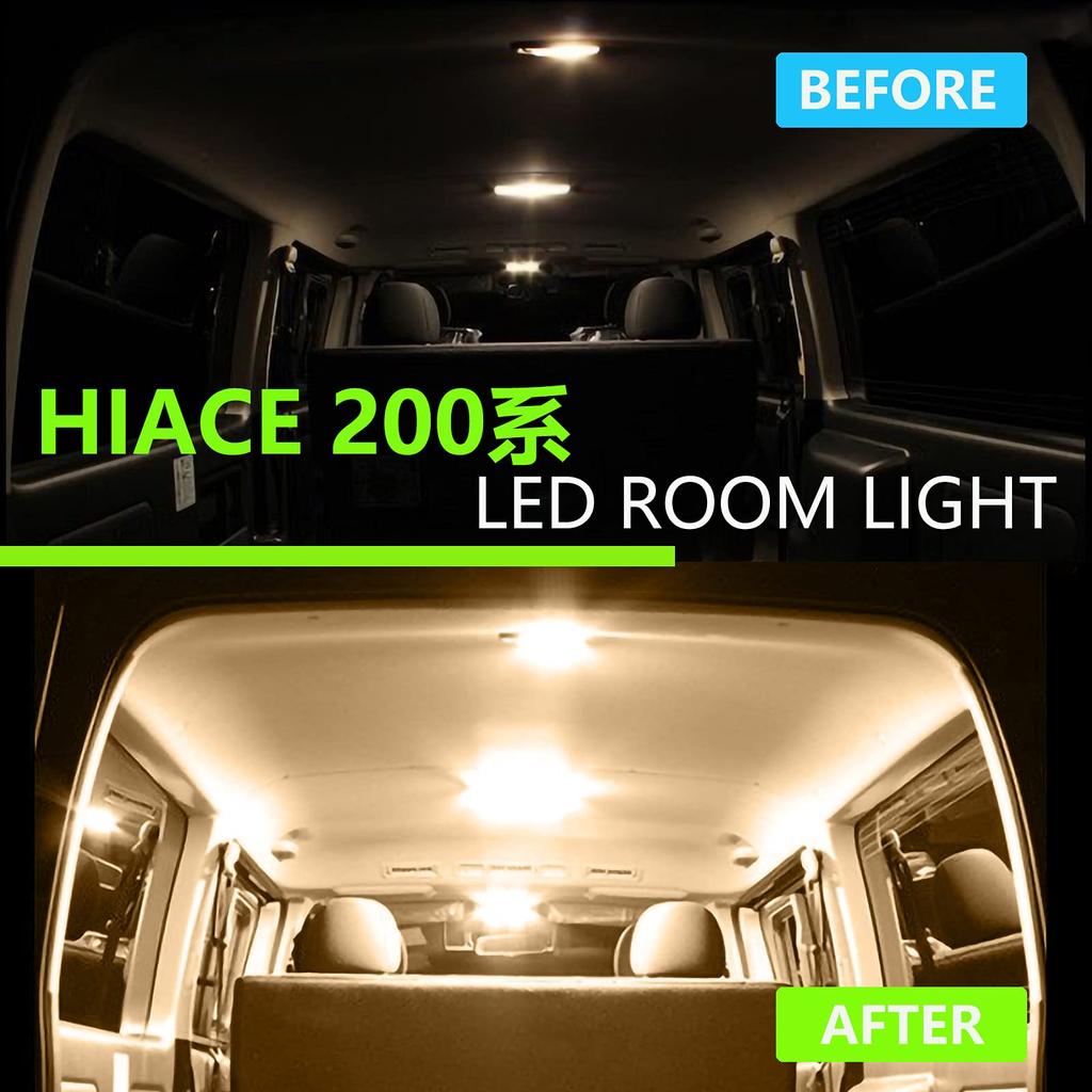 ZXREEK Hiace LED Room Lamp HIACE 200 Series LED Room Lamp Warm White Special Design 3500K Warm White Super Bright Toyota Hiace 200 Series Super GL