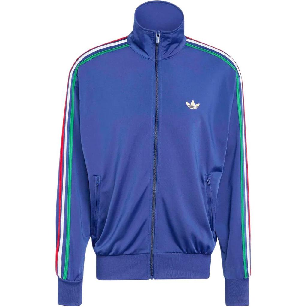 Adidas Originals Firebird Striped Embroidered Logo High Neck Zip Long Sleeve Jacket Men jackets KD3846