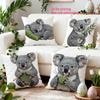 1/4 Stück Niedliche Koala Kissenbezüge Gemütliche Weiche Tier-Themen Kissenhüllen für Heimdekoration Kissenbezug