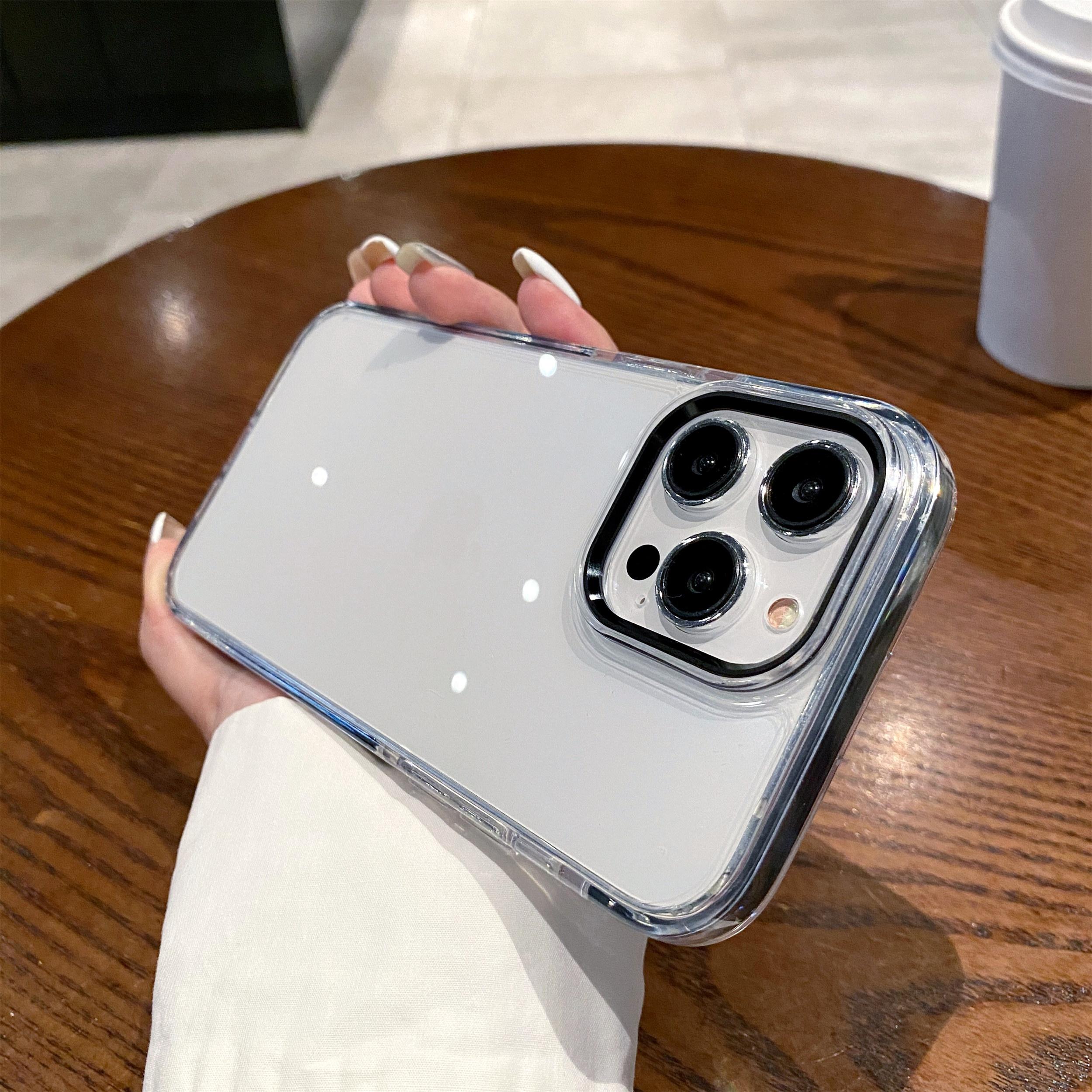 

For iPhone 15 Pro Phone Case Ultra Clear Shockproof PC+TPU Back Cover Black