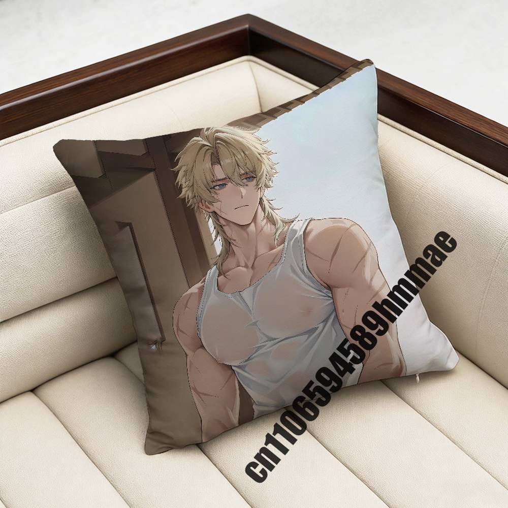 For Varka Genshin Impact Throw Pillow Case Sham 30X30Cm 45X45Cm 50X50Cm Square Office Cushion Cover