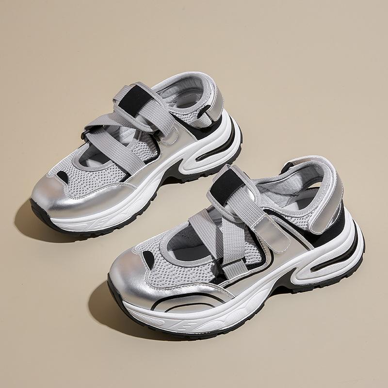 

Удобные стильные легкие женские кроссовки Pop Shoes 2025, летние спортивные кроссовки для бега, повседневные туфли с толстой подошвой, увеличивающие рост HB221 40