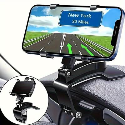 Supporto Universale per Telefono da Auto, Facile Installazione, Ruotabile a 360 Gradi, Supporto Antiscivolo da Cruscotto, Materiale ABS, Supporto Dispositivo Vivavoce per Uso Veicolare