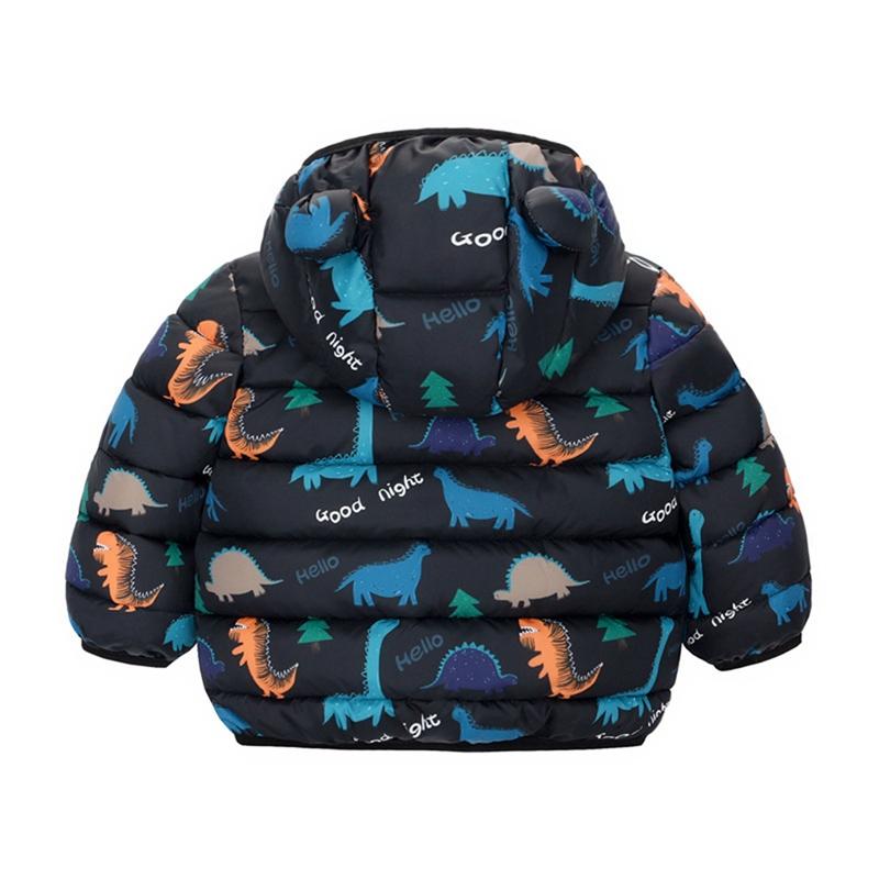 1-6 Years Kids Printed Hooded Coat Zipper Jacket