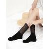 Sexy Lace Floral Mesh Socks Women Black Transparent Short Cotton Sock For Ladies Elastic Retro Cute Socks Female New