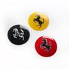 4pcs 56mm Yellow Horse Car Center Hub Emblem Stickers Car Wheel Cap Steering Wheel Sticker Decal Badge