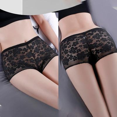 6 Stück Spitze Sexy Floral Unterwäsche Frauen Transparente Höschen Low-Rise Stickerei Slips Boxer
