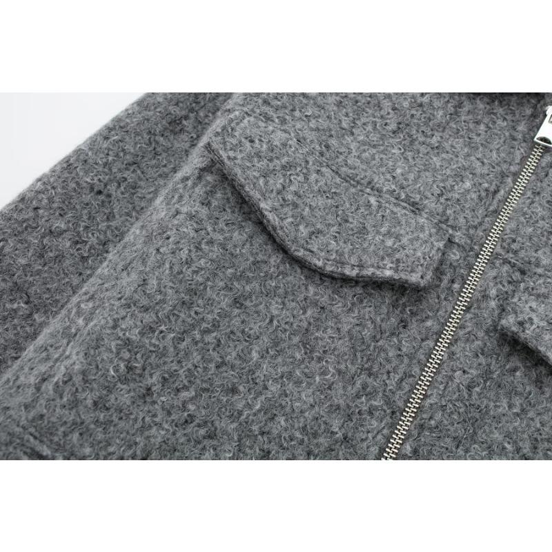 Autumn Women's Plus Size Street Fashion Soft Tweed Short Jacket Coat