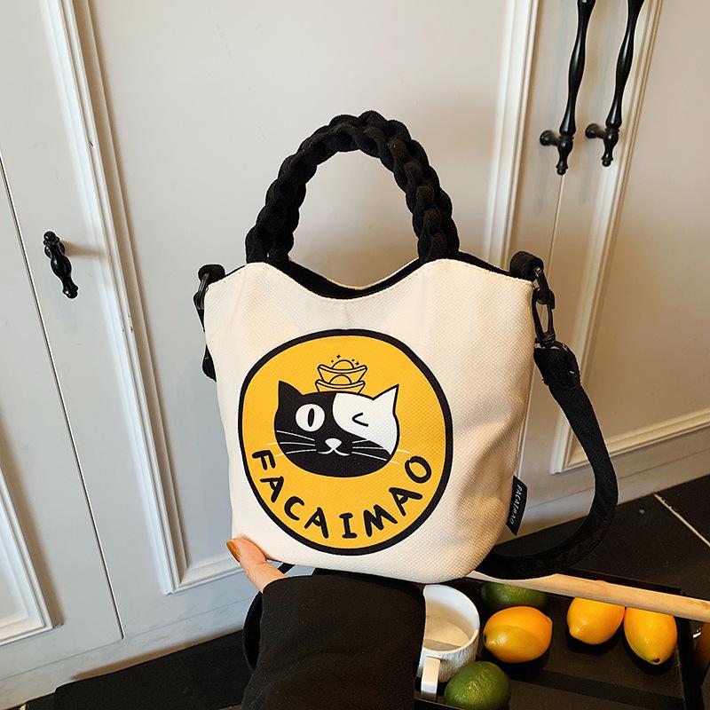 Cartoon Maneki Neko Style Women's Single-shoulder Bag, Trendy Crossbody Bag, Fashionable and Niche Handbag