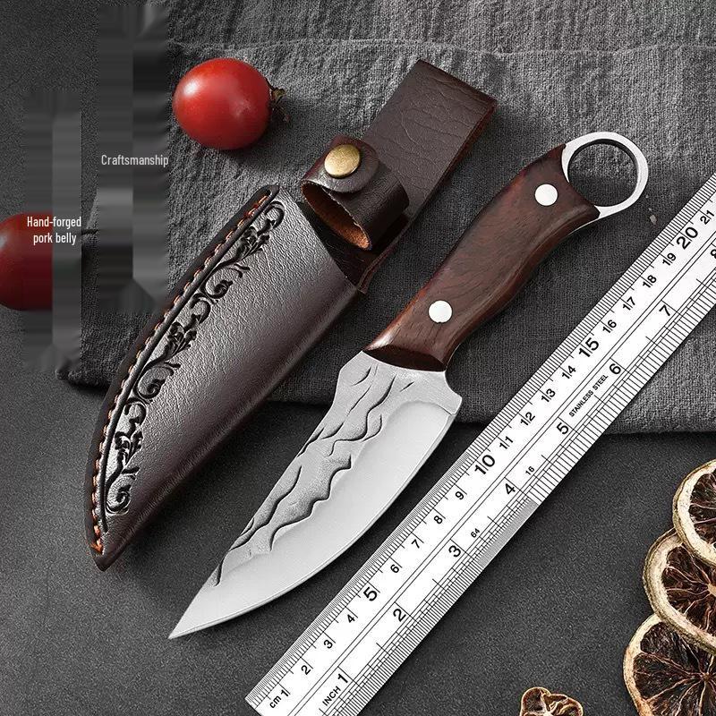 Mongolian Multifunctional Outdoor Knife: High-Hardness Boning & Meat Cutting Tool for Wilderness, Household, and Fruit Use.