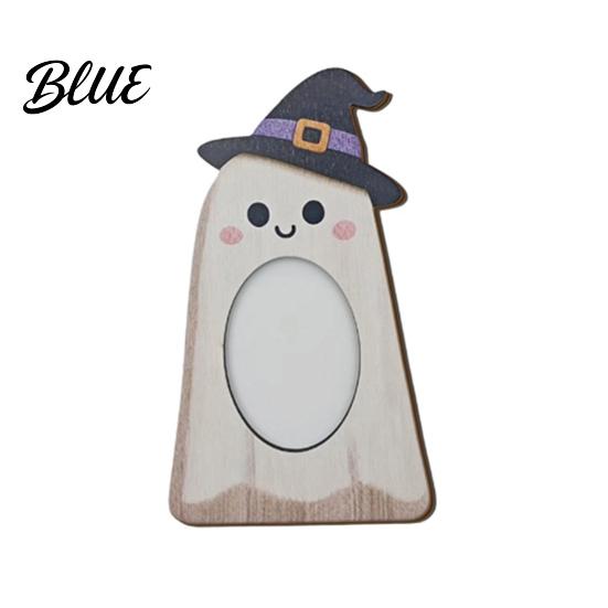Flexible Halloween Tabletop Frame Wooden Photo Frame Pumpkin/Ghost Picture for Wall Solid Wood Holiday Hanging or Desktop Display Personalized Home