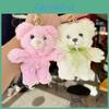 Pluche Beren Sleutelhanger Met Zilveren En Gouden Clips Voor Koppels En Rugzak Decoratie