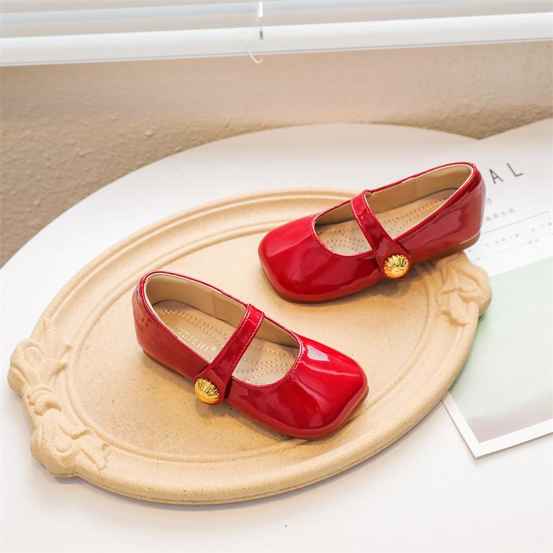 Fashion girls'  princess shoes autumn new girl single shoe soft soled girls flat shoe anti slip kids shoes versatile girl shoe