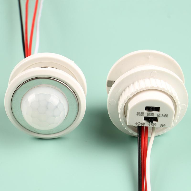 DC5V 12V 24V PIR Motion Sensor Switch Body Movements Activated Detector Light-sensing Delay Time Adjustable Infrared Switch DC 5-24V