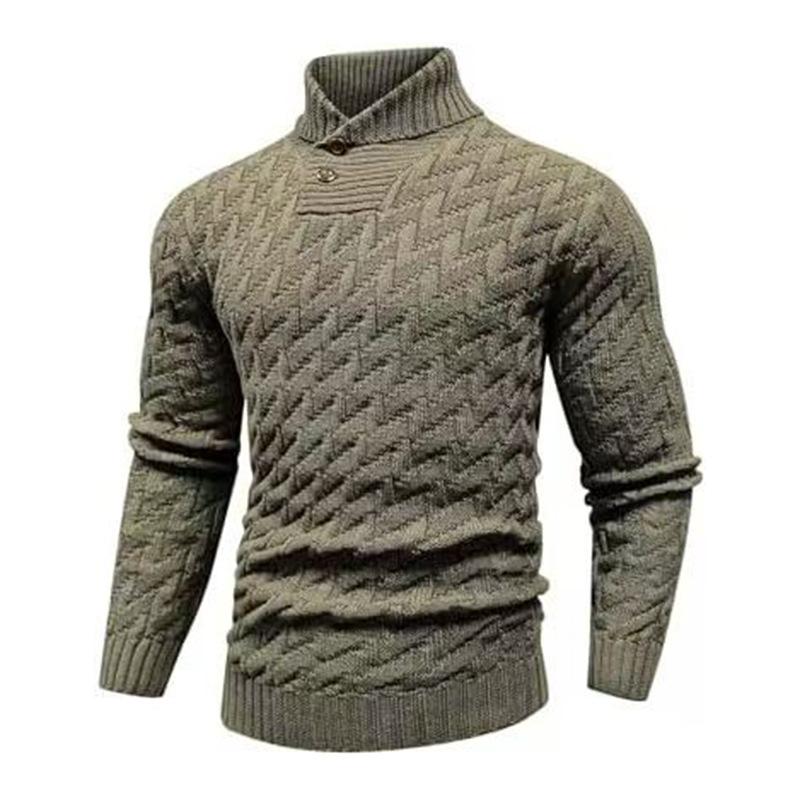 Europäischer Herrenpullover Strickpullover Mode Rundhals Slim Pullover Herrenbekleidung