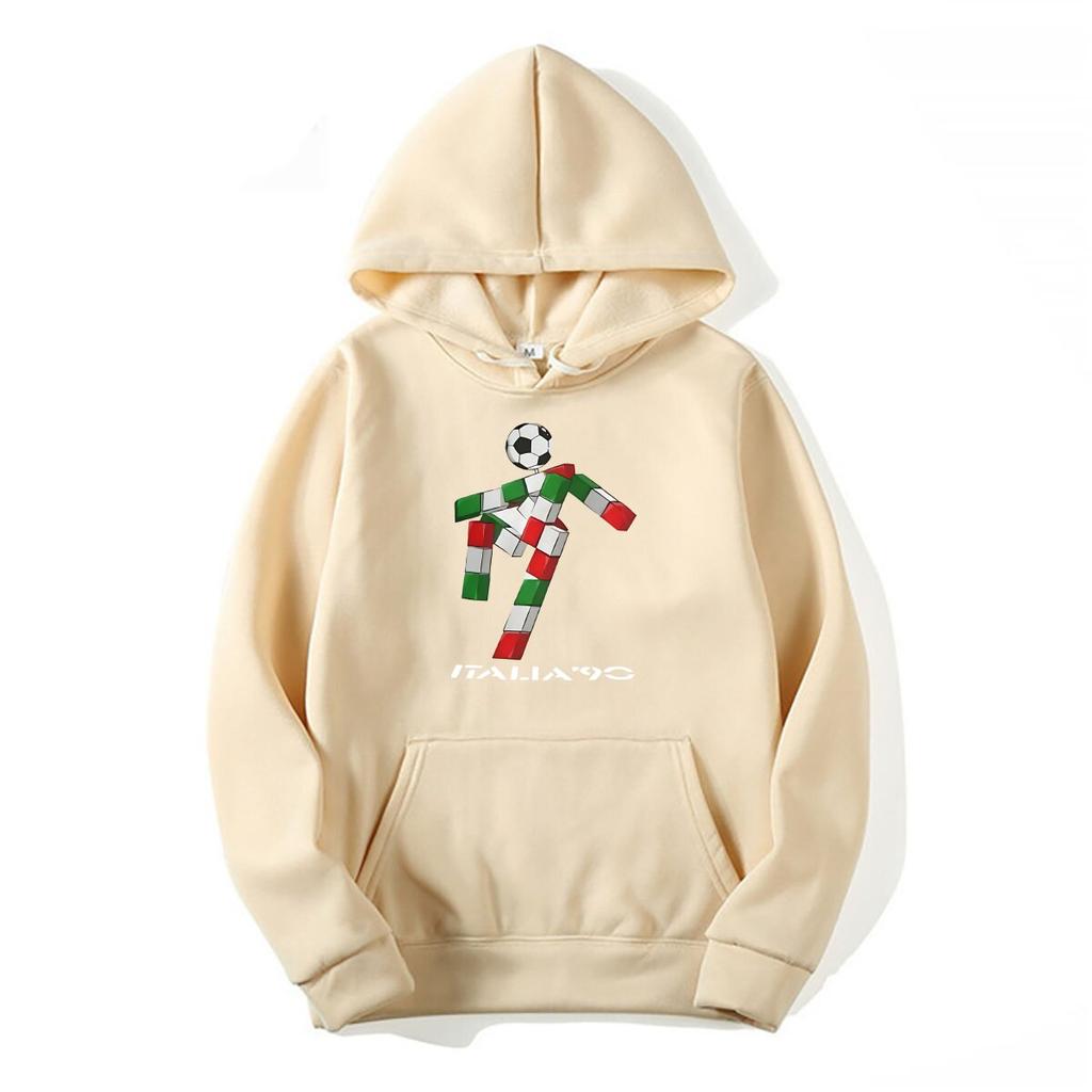 Italien 90 1990 Italienische Fußball-Welt Anime Herren Oversized Hoodies Popi Vintage Billige Waren Taschen-Hoodies Anpassbar