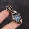 Snowflake Obsidian Pendant Copper Wire Wrapped Gemstone Pendant Rainbow Moonstone Jewelry Handmade Boho Pendant Copper Jewelry Gift For Him