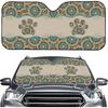 Talayituse Funny Family Dogs Print Windshield Sunshade for Car SUV Truck Foldable Uv Ray Reflector Front Window Sun Shade Visor Shield Cover