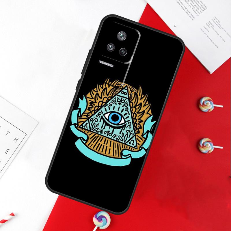 Pyramid Eye Symbol Cover For Xiaomi 13T 11T 12T 14T Pro 13 14 15 Ultra POCO X7 Pro X3 X5 X6 F5 F6 M6 Pro Case