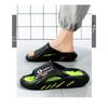 Men's Thick Sole Massage Slides Non-Slip Cushioned Outdoor Slippers with Contrast Color