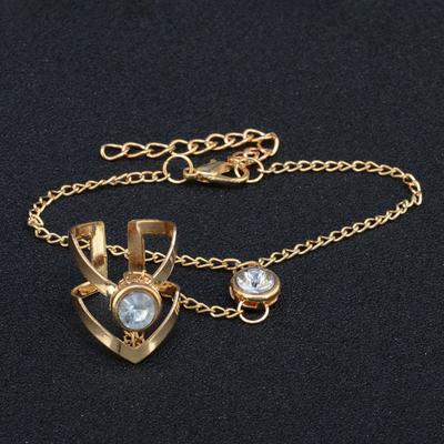 Gold Big  Ring Bracelet For Women Wrist Chain Jewelry Hand Back Chain