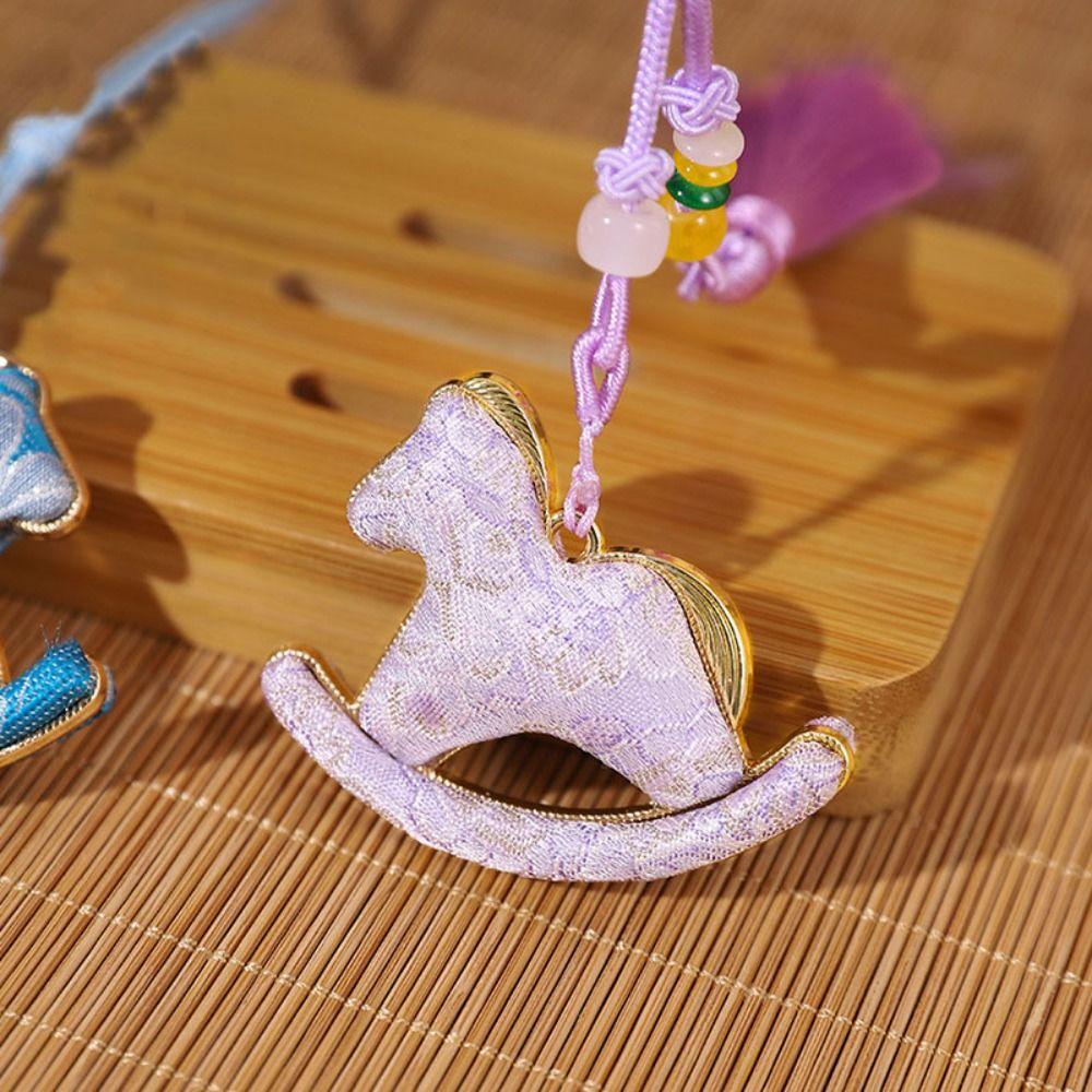 Good Luck DIY Zodiac Horse Keychain Tassel New Year Pendant Bag Charm