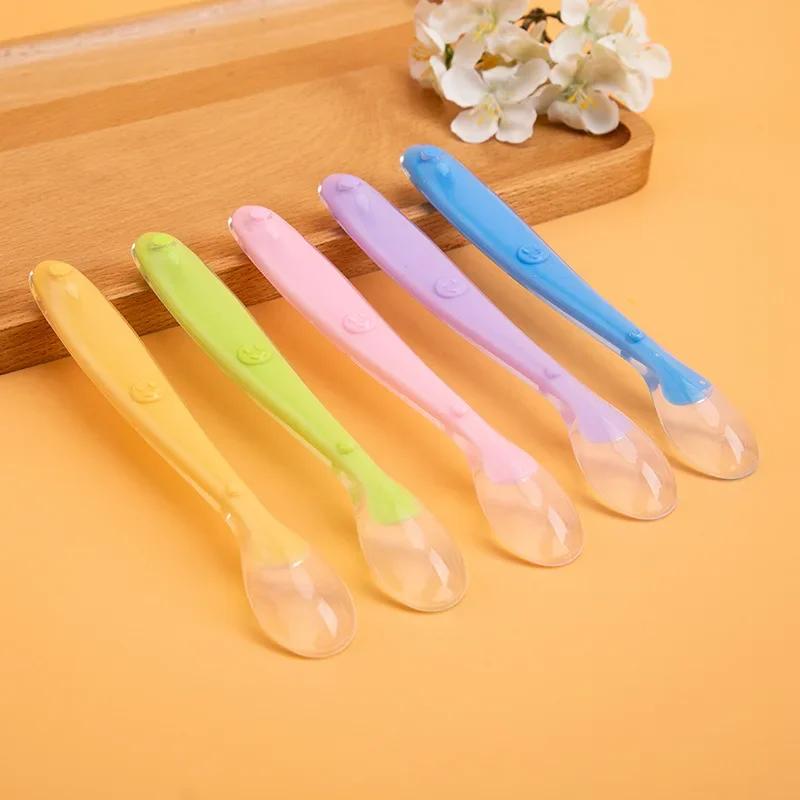 Baby Silicone Soft Spoon Gadgets Feedin Bebe Baby Items Baby Food Tiny Spoon