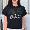 Love Hair Stylist Christmas Unisex T-shirt Hairdresser Haircutter Tee Black