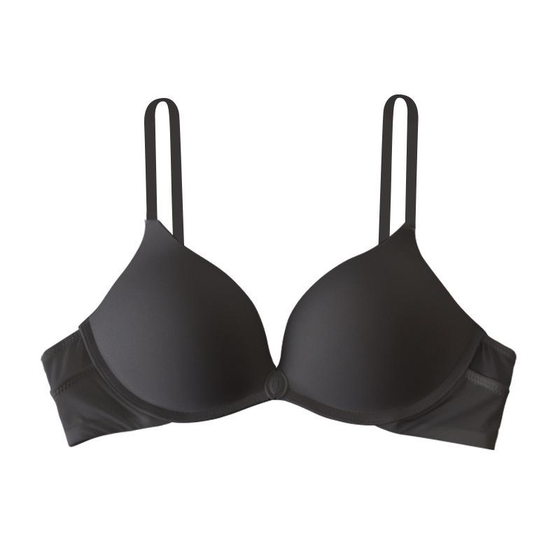 Zhangyou Women's Seamless Front-Buckle Sports Bra for Small Chests - Anti-Sagging, Gathered Design, Minimized Look for Larger Chests